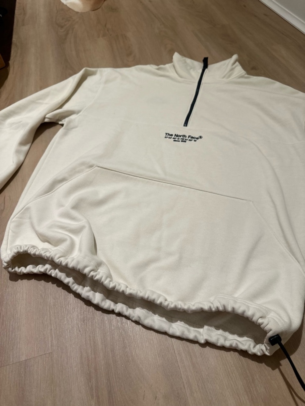 The North Face Men's AXYS ¼-Zip Fleece in White Dune Mens Size M - Picture 6 of 8